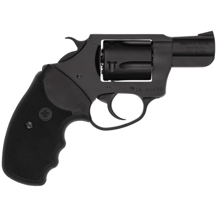 Charter Arms 13820 Undercover LiteSmall 38 Special, 5 Shot 2" Black Stainless Steel Barrel & Cylinder, Black Passivate Aluminum Frame w/Black Finger Grooved Rubber Grip, Exposed Hammer