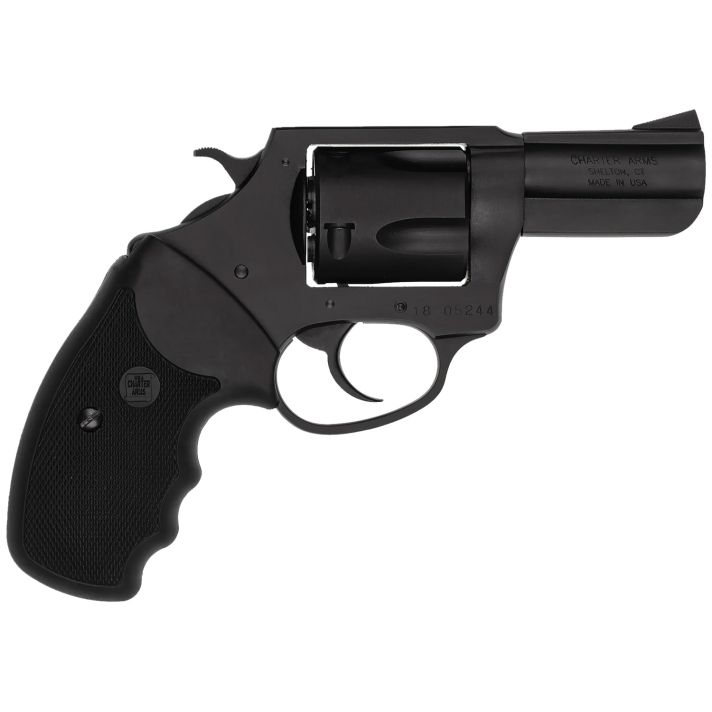 Charter Arms 14420 BulldogLarge Frame 44 S&W Spl 5 Shot 2.50" Black Stainless Steel Barrel, Cylinder & Frame, Black Finger Grooved Rubber Grip, Exposed Hammer