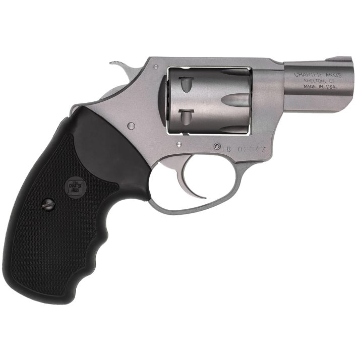 Charter Arms 72324 PathfinderSmall 22 WMR, 8 Shot 2" Stainless Steel Barrel& Cylinder, Anodized Aluminum Frame w/Black Finger Grooved Rubber Grip, Exposed Hammer