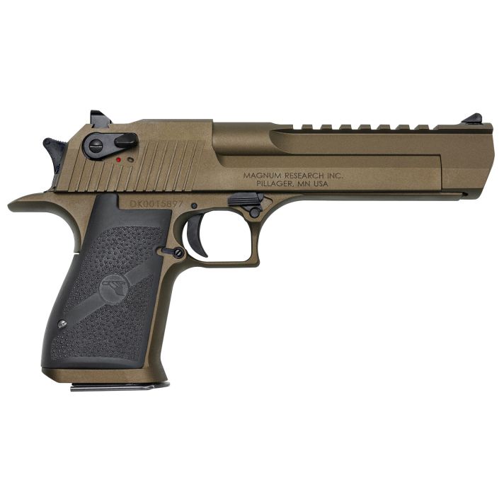 Magnum Research DE50BB Desert Eagle Mark XIX 50 AE 6" 7+1 Burnt Bronze Cerakote Carbon Steel Frame & Slide Black Rubber Grip