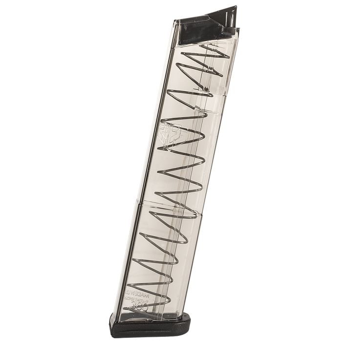 ETS Group GLK4212 Pistol Mags12rd Extended 380 ACP Compatible w/ Glock 42 Clear Polymer