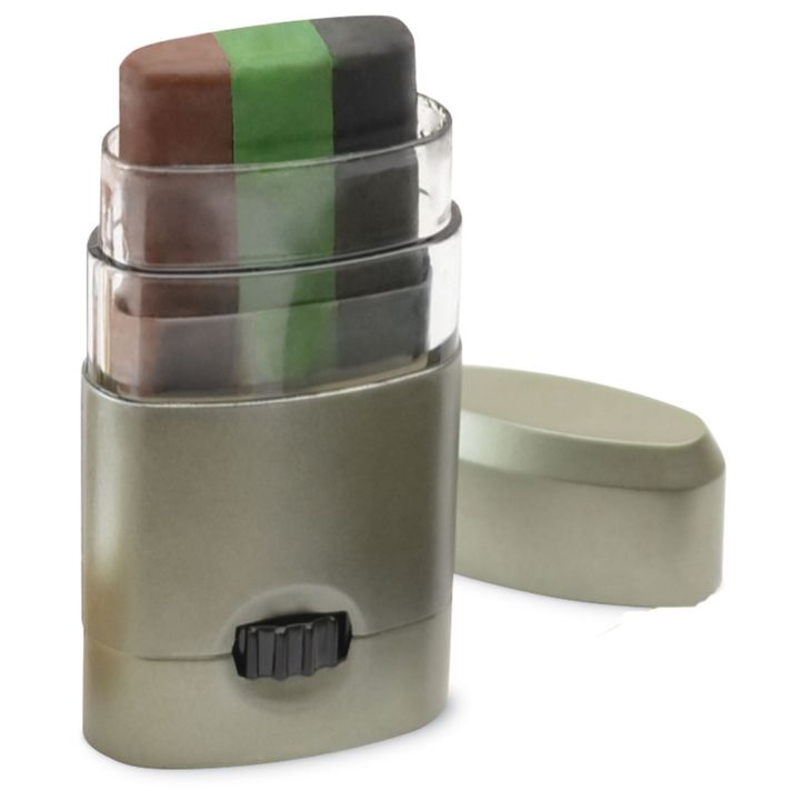 HME CMOFPDS Camo Face Paint Stick Black/Brown/Dark Green