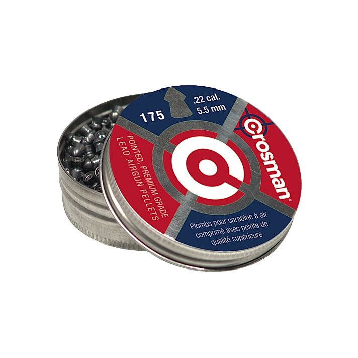 Crosman P022 Premier Pointed 22 Lead Pointed Hunting Pellet 175/Tin