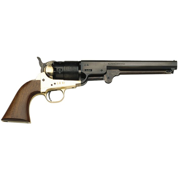 Traditions FR18511 1851 Navy Break Open 44 Cal #11 Percussion 7.50" 6 Shot Brass Frame Blued Barrel & Cylinder Walnut Grip