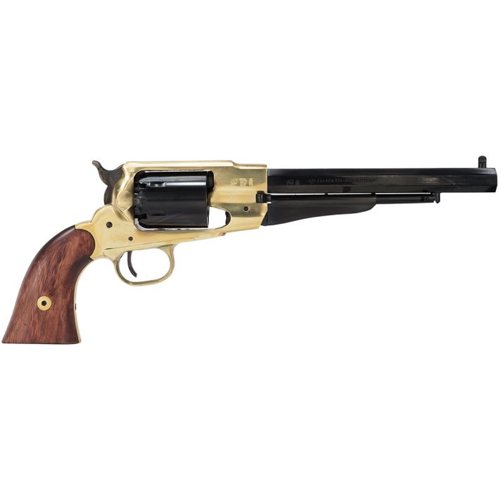 Traditions FR18581 1858 Army Break Open 44 Cal #11 Percussion 8" 6 Shot Brass Frame Blued Barrel & Cylinder Walnut Grip