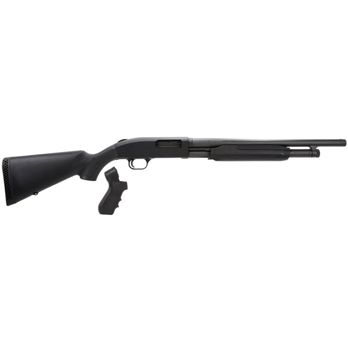 Mossberg 50521 500 Special Purpose 12 Gauge 5+1 3" 18" Barrel, Parkerized Finish, Aluminum Receiver, Synthetic Stock, Accu-Set Chokes, Includes Exclusive Pistol Grip Kit
