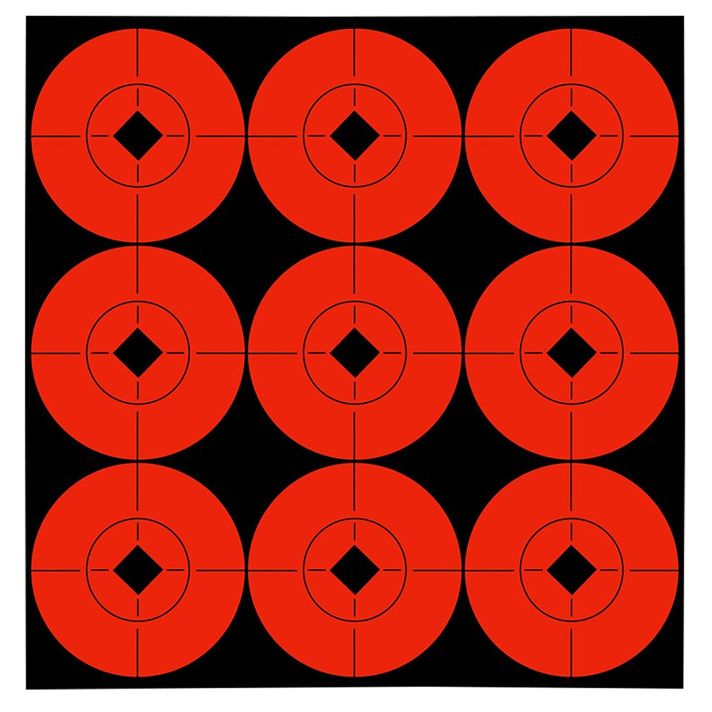 Birchwood Casey 33902 Target SpotsSelf-Adhesive Paper Black/Orange 2" Bullseye 90 Pack