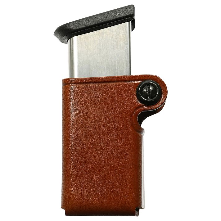 Galco SMC26 SMC Mag Case Single Tan Leather Belt Loop Compatible w/ Taurus PT945 Belts 1.75" Wide Ambidextrous Hand