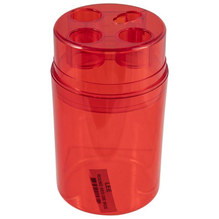Lee Precision 90535 Die Box Red Multi-Caliber Plastic Capacity 3 Dies