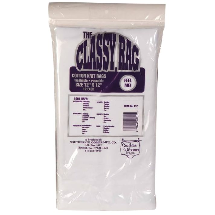 Southern Bloomer 112 Cleaning PatchesCotton 12" x 12" 12 Per Bag