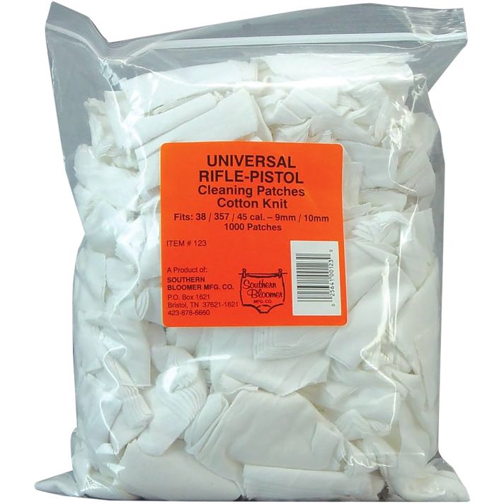 Southern Bloomer 123 Cleaning PatchesMulti-Caliber Cotton 1000 Per Bag