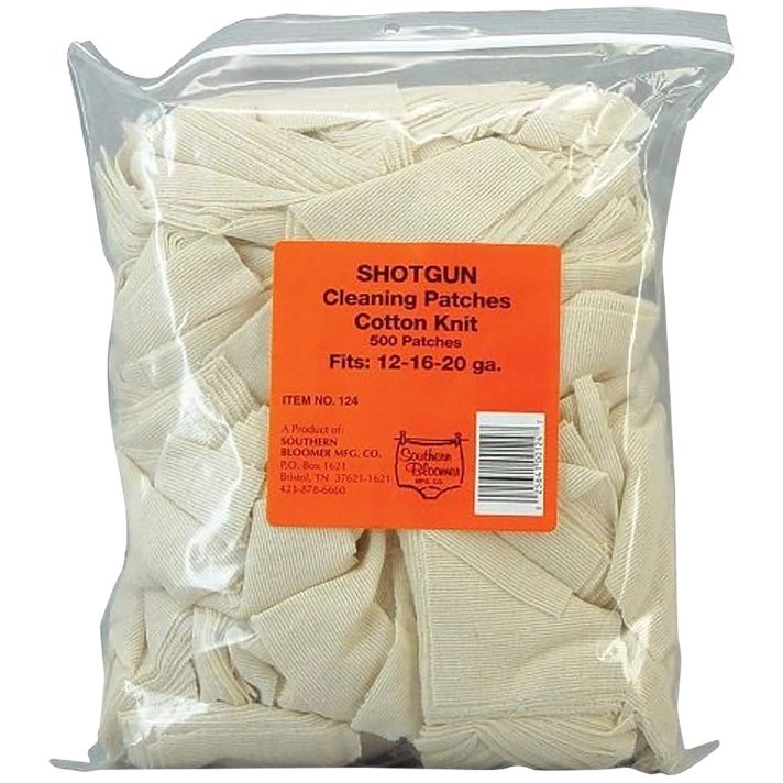 Southern Bloomer 124 Cleaning Patches12/16/20 Gauge Shotgun Cotton 500/Pkg