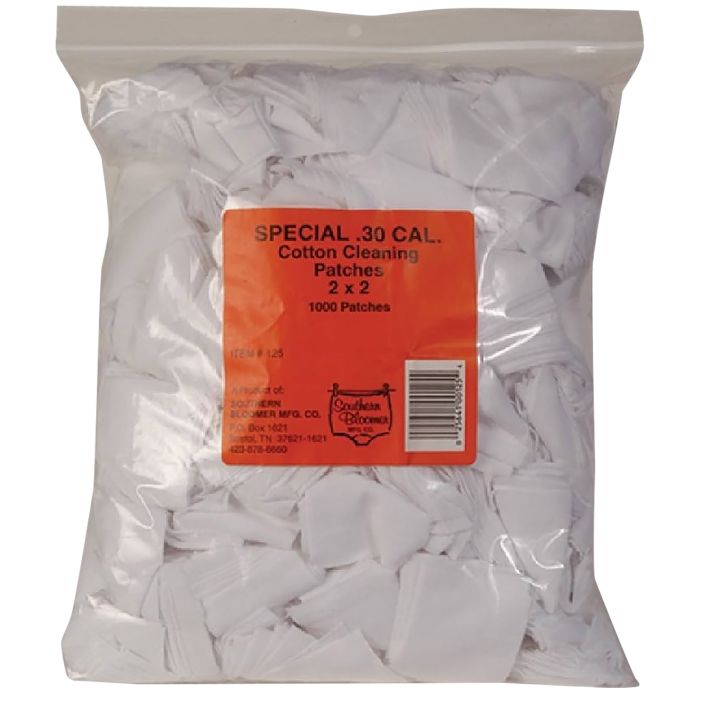 Southern Bloomer 125 Cleaning Patches30 Cal Cotton 1000 Per Bag