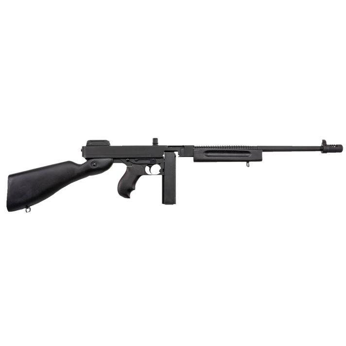 Thompson T1C 1927A-1 Commando Carbine 45 ACP Caliber with 16.50" Barrel, 20+1 Capacity (Stick), Black Parkerized Metal Finish, Black Fixed Stock Right Hand Includes Black Nylon Sling