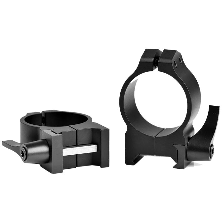 Warne 214LM Vertical Rings Maxima Matte Black 30mm Medium Quick Detach 0 MOA