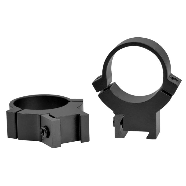 Warne 722M Rimfire 70/30 Horizontal Split Matte Black Steel 1" Tube High 3/8"/11mm Dovetail 0 MOA