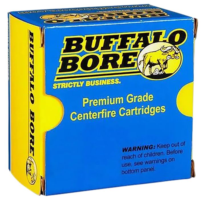 Buffalo Bore Ammunition 13B20 Heavy Strictly Business 480Ruger 370gr Lead Flat Nose 20 Per Box/12 Case