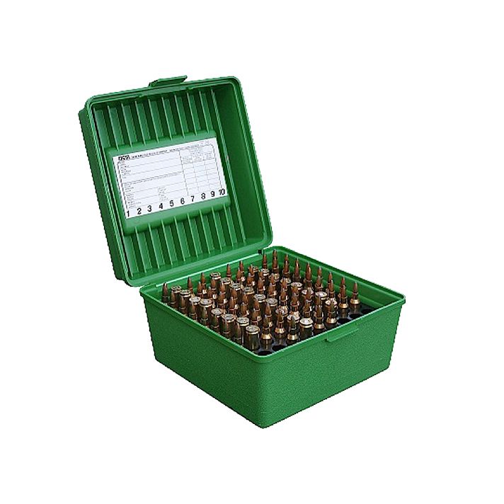 MTM Case-Gard R10010 Deluxe Ammo Box Round Handle Rifle Green Polypropylene 100rd