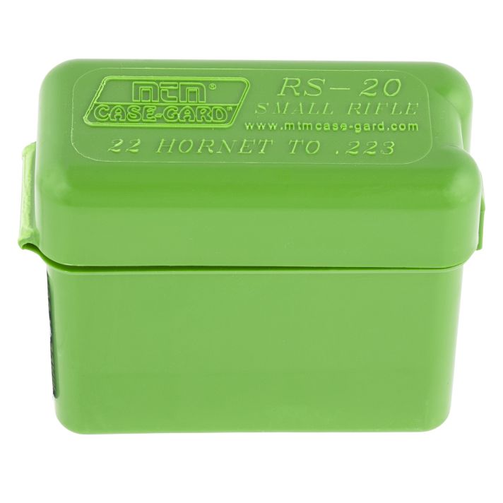 MTM Case-Gard RS2010 Ammo Box Belt Style Multi Caliber Green Polypropylene 20rd