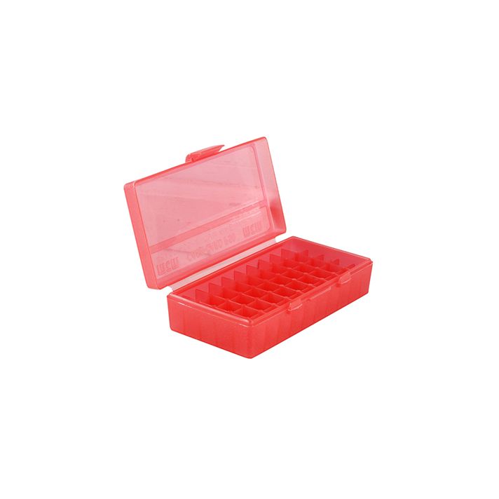 MTM Case-Gard P509M29 Ammo Box Flip-Top Multi Caliber Clear Red Polypropylene 50rd