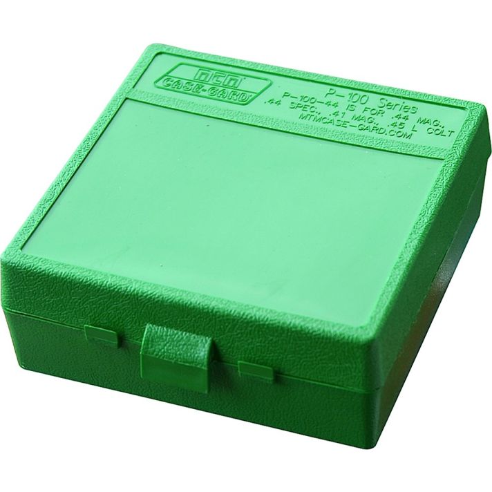 MTM Case-Gard P1004410 Ammo Box Flip-Top Multi Caliber Green Polypropylene 100rd