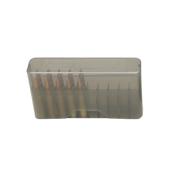 MTM Case-Gard J20XS41 Slip-Top Ammo BoxMulti-Caliber Clear Smoke Polypropylene 20rd