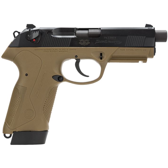Beretta USA JXF5F45 Px4 Storm Special Duty Full Size Frame 45 ACP 10+1/9+1, 4.50" Black Barrel, Black Bruniton Serrated Steel Slide, FDE Polymer Frame w/Picatinny Rail & Interchangeable Backstrap Grip