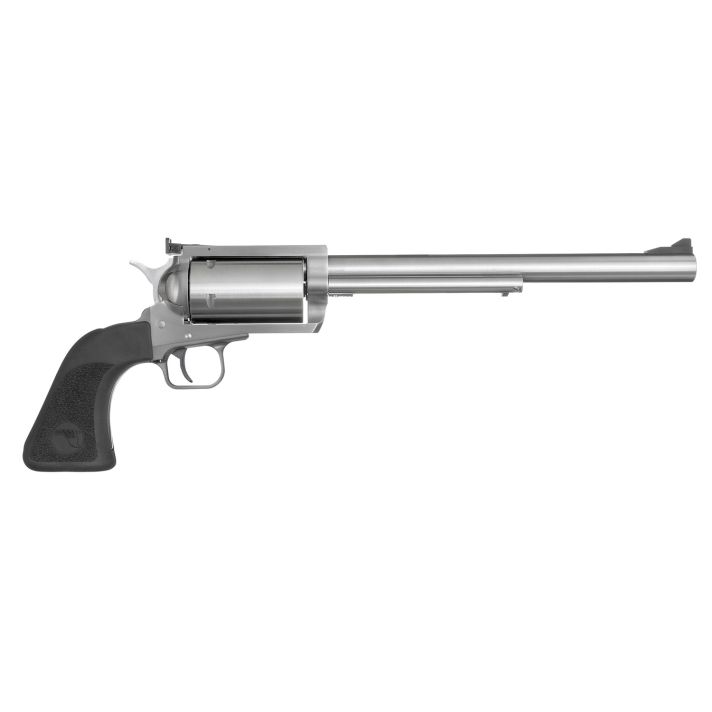 Magnum Research BFR460SW10 BFR Long Cylinder Large Frame 460 S&W Mag 5 Shot, 10" Brushed Stainless Steel Barrel, Cylinder & Frame, Black Rubber Grip, Exposed Hammer