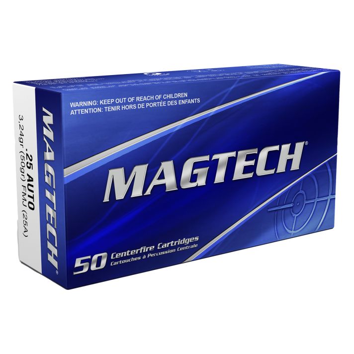 Magtech 25A Range/Training25ACP 50gr Full Metal Jacket 50 Per Box/20 Case
