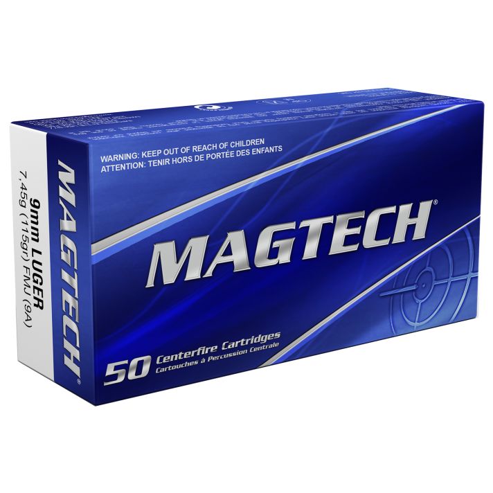 Magtech 9A Range/Training9mmLuger 115gr Full Metal Jacket 50 Per Box/20 Case