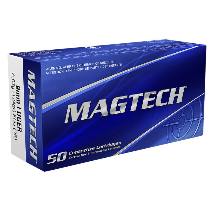 Magtech 9B Range/Training9mmLuger 124gr Full Metal Jacket 50 Per Box/20 Case
