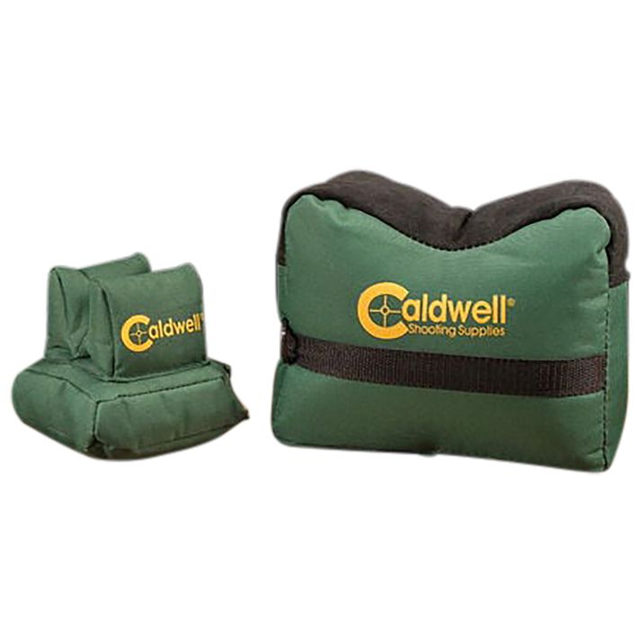 Caldwell 939333 DeadShot Shooting Bag Combo Prefilled Dark Green 600D Polyester Includes Front and Rear Bags