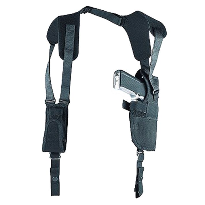 Uncle Mike's 83051 Sidekick Vertical Shoulder Holster Shoulder Size 05 Black Cordura Harness Fits Large Semi-Auto Fits 4.50-5