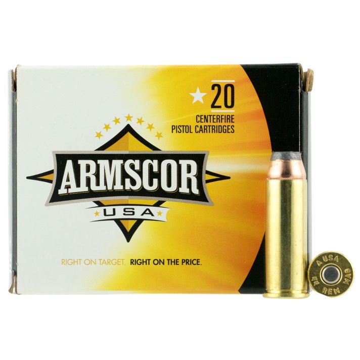 Armscor FAC44M2N USA44Rem Mag 240gr Jacketed Hollow Point 20 Per Box/25 Case