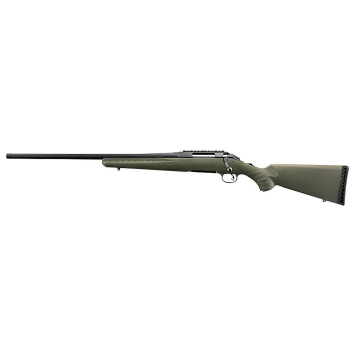 Ruger 16977 American Predator Full Size 6.5 Creedmoor 4+1 22" Matte Black Threaded Barrel, Matte Black Picatinny Rail Steel Receiver, Moss Green Fixed Synthetic Stock, Left Hand