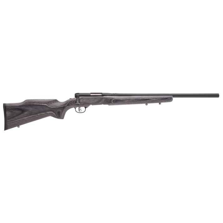 Savage Arms 96970 B.MAGFull Size 17 WSM 8+1 22" Matte Black Heavy Barrel, Matte Black Drilled & Tapped Carbon Steel Receiver, Satin Gray Varmint Beavertail Laminate Stock, Right Hand