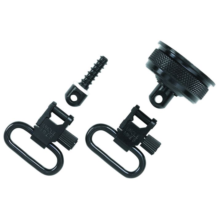 Uncle Mike's 18032 Mag Cap Swivel Set made of Steel with Blued Finish, 1