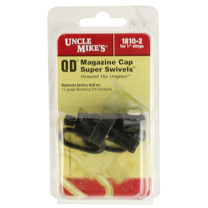 Uncle Mike's 18102 Mag Cap Swivel Set made of Steel with Blued Finish, 1