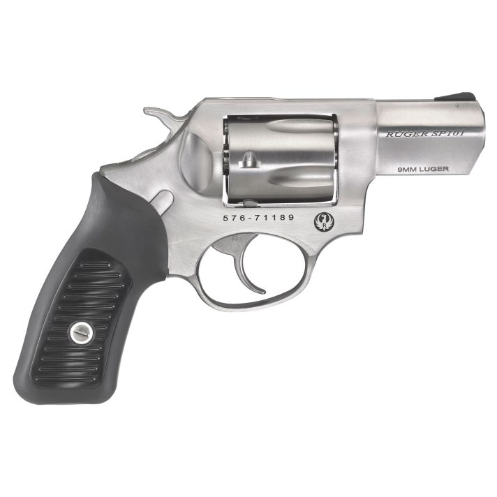 Ruger 5783 SP1019mm Luger2.25" Barrel 5rd Triple-Locking Cylinder, Satin Stainless Steel, Cushioned Rubber With Synthetic Insert Grip, Transfer Bar Safety