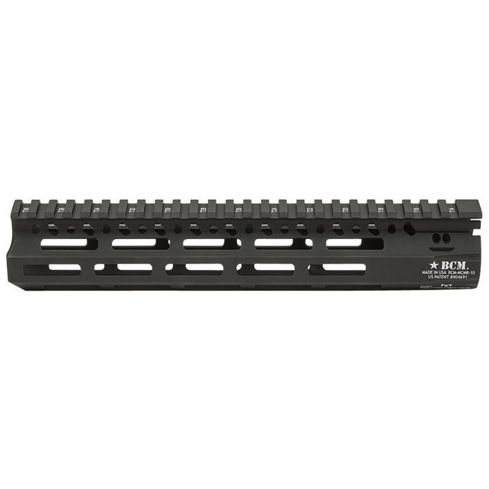 BCM MCMR10556BLK BCMGunfighter MCMR 10" M-LOK, Free-Floating Style Made of Aluminum with Black Anodized Finish for AR-Platform