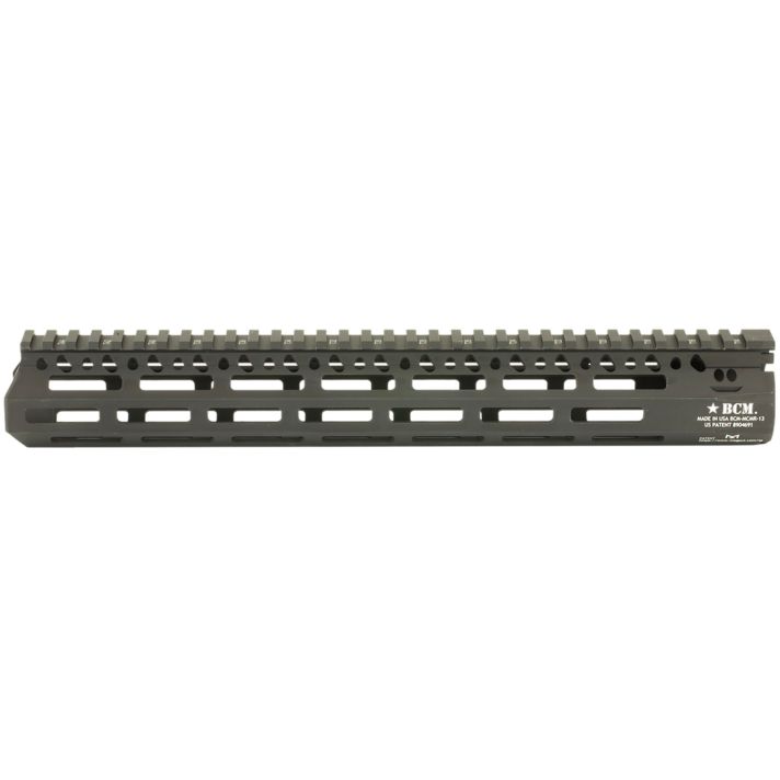 BCM MCMR13556BLK BCMGunfighter MCMR 13" M-LOK, Free-Floating Style Made of Aluminum with Black Anodized Finish for AR-Platform