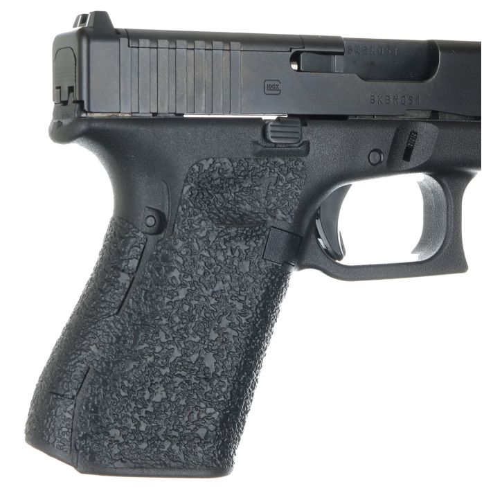 Talon Grips 382R Adhesive GripGlock Gen5 19/23/25/32/38/44 w/No Backstrap, Black Textured Rubber