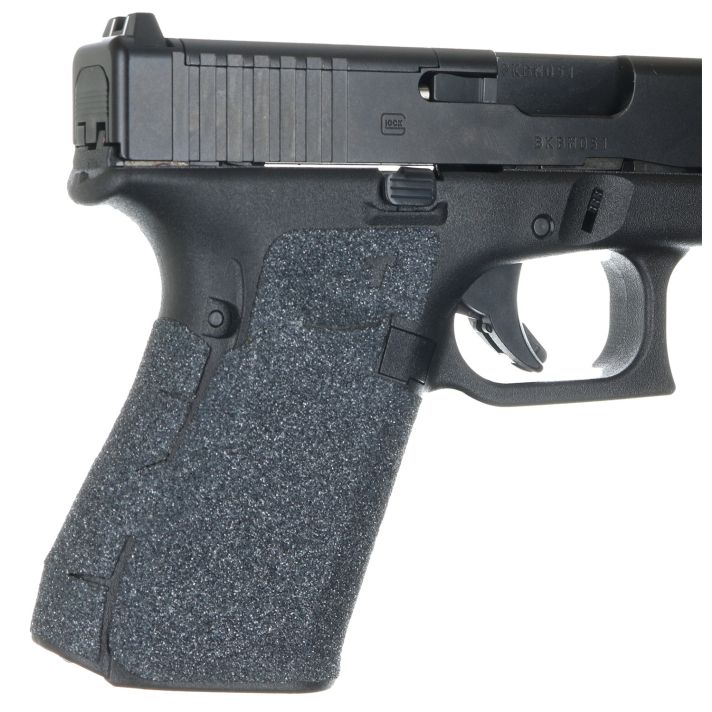 Talon Grips 382G Adhesive GripGlock Gen5 19/23/25/32/38/44 w/No Backstrap, Black Textured Granulate