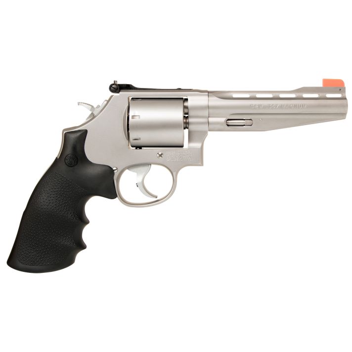 Smith & Wesson 11760 Model 686 Performance Center Plus 357 Mag or 38 S&W Spl +P 5" Stainless Vent Rib Barrel , 7rd Unfluted Stainless Cylinder , Stainless Steel L Frame , Chromed Teardrop Hammer