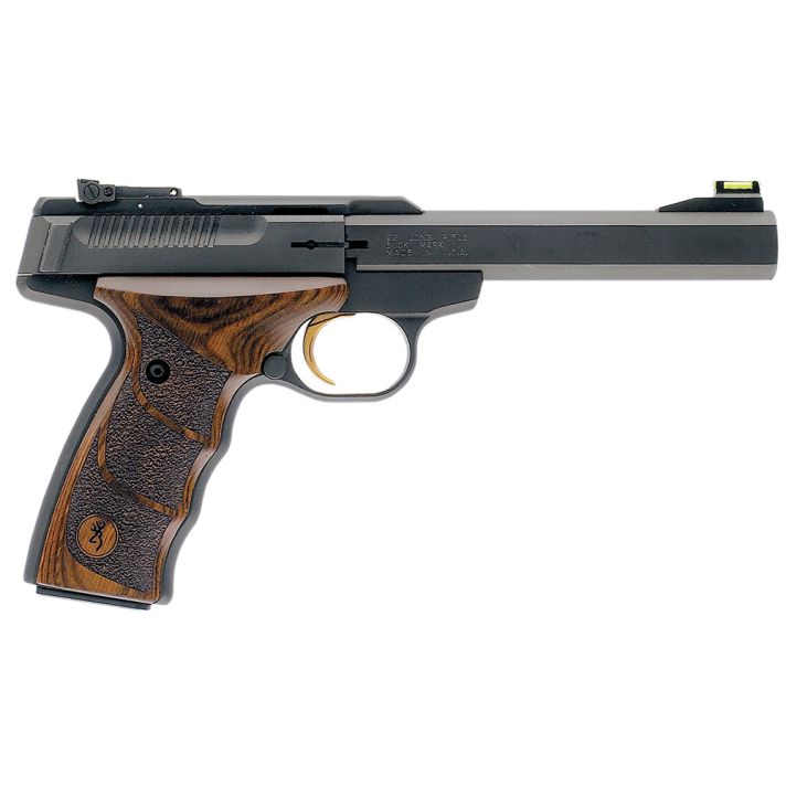 Browning 051428490 Buck Mark Plus UDX *CA Compliant 22 LR 10+1 5.50" Matte Black Slab Side Barrel, Matte Black Serrated Slide & Aluminum Frame, Finger Groove Laminate Grip