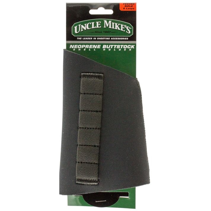 Uncle Mike's 88483 Buttstock Shell HolderBlack Neoprene 6rd Rifle