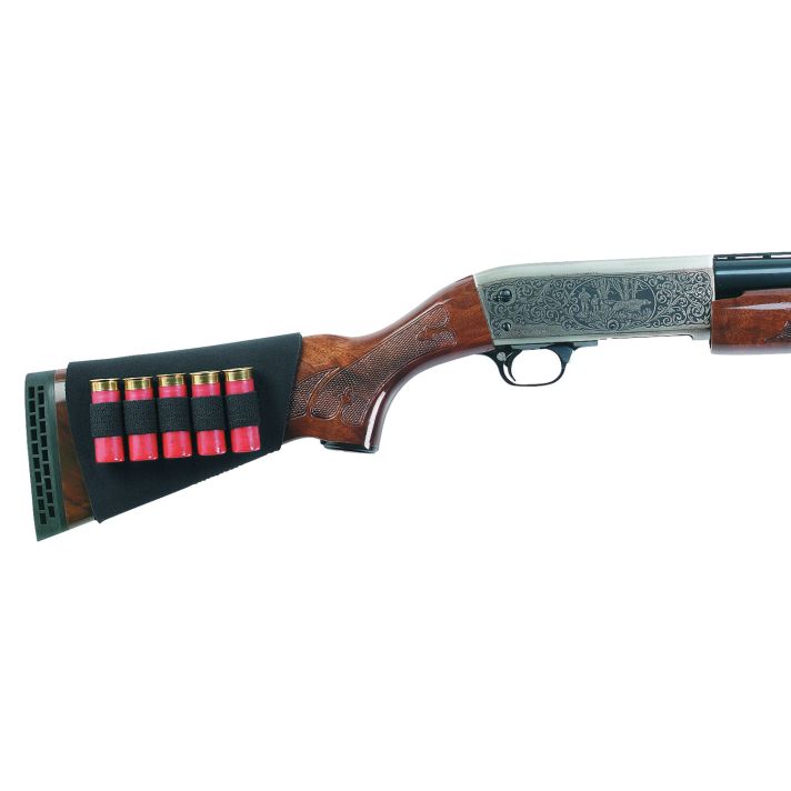 Uncle Mike's 88493 Buttstock Shell HolderBlack Neoprene 5rd Shotgun