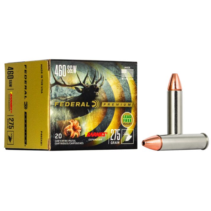 Federal P460XB1 Premium460S&W Mag 275gr Barnes Expander BRX 20 Per Box/10 Case