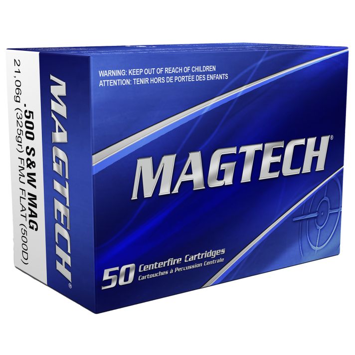 Magtech 500D Range/Training500S&WMag 325gr Full Metal Jacket Flat Nose 20 Per Box/25 Case