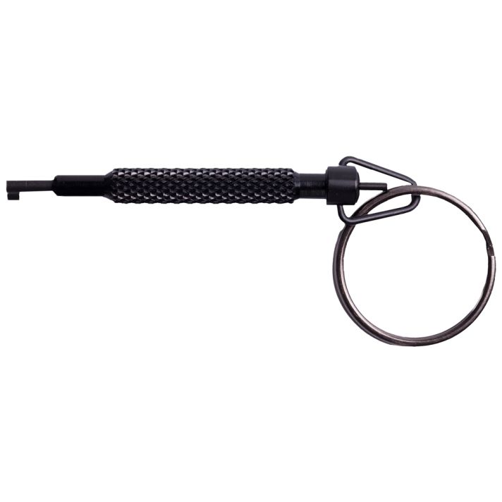 Uzi Accessories UZIKEYROTATI Handcuff Key Rotating Black Metal 0.90 oz